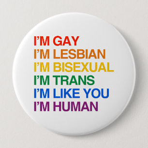 私は私が人間のGLBTです 缶バッジ