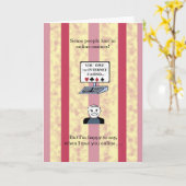 私は私が会ったときに大当たりに-誕生日当りました カード (黄色い花)