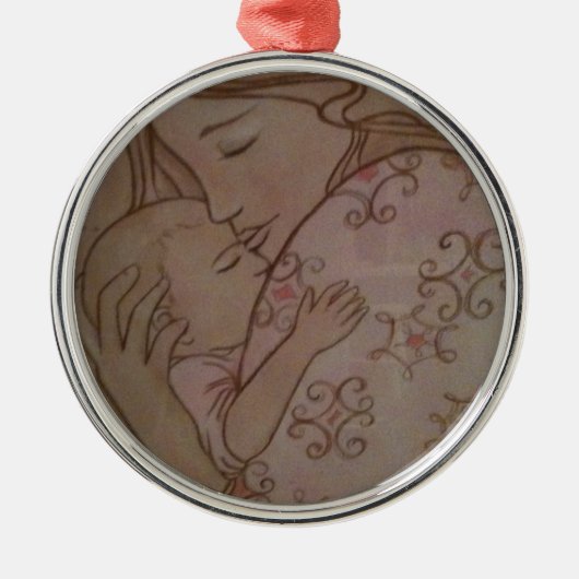 私は私が会った前に愛しました メタルオーナメント (正面)