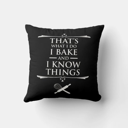 私は私が何を作るか知っている – 私は焼く クッション (裏面)