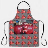 私は私が何を愛する料理オールオーバープリントエプロン エプロン (正面)
