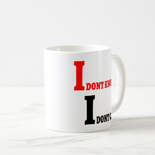 私は私が友人の協力者のためのギフトを気にしないことを知りません コーヒーマグカップ (正面右)