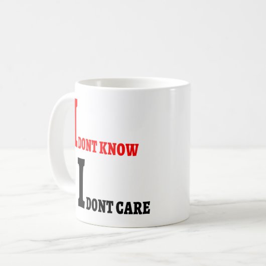 私は私が友人の協力者のためのギフトを気にしないことを知りません コーヒーマグカップ (正面左)