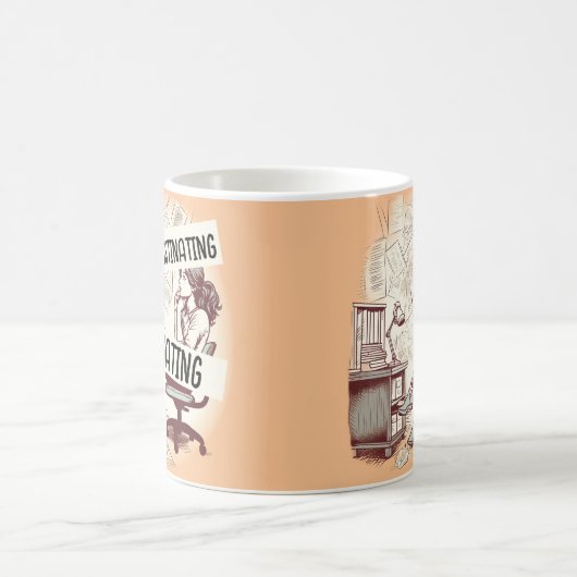 私は私が委任している先延ばしではない"コーヒーマグ コーヒーマグカップ (中央)