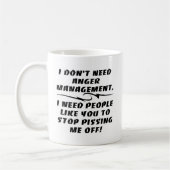 私は私が必要とする怒り管理を必要としません コーヒーマグカップ (左)