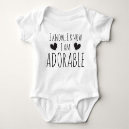 私は私が愛らしい知っている ベビーボディスーツ