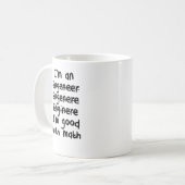 私は私が数学でよいエンジニアです コーヒーマグカップ (正面左)