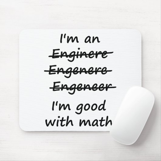 私は私が数学でよいエンジニアです マウスパッド (マウス)