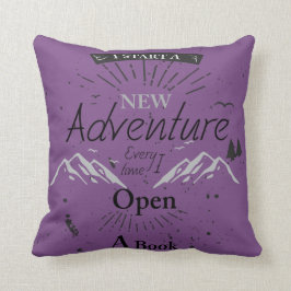 私は私が本を開ける度に新しい冒険を始めます クッション