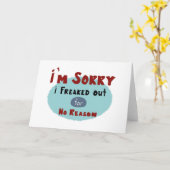 私は私が理由カードのためにひどく神経質にならなかったことを残念です カード (黄色い花)