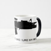 私は私が私のライフルのコーヒー・マグを好むように私のコーヒーを好みます モーフィングマグカップ (正面右)