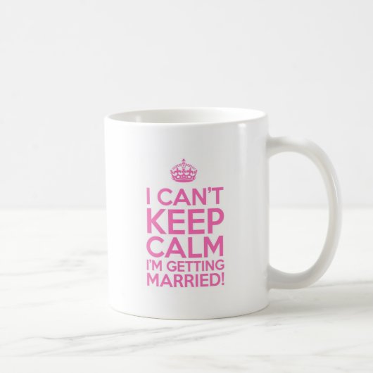 私は私が結婚している平静を保つことができません コーヒーマグカップ (右)