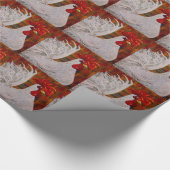 私は私が美しく白いオンドリであることを知っています ラッピングペーパー (角)