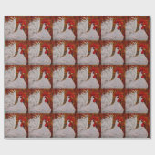 私は私が美しく白いオンドリであることを知っています ラッピングペーパー (フラット)