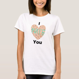 私は私が色ブラインド憎む愛します Tシャツ
