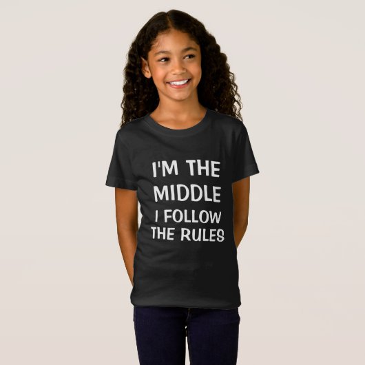 私は私が規則を後を追う中間です Tシャツ (正面フル)
