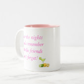 私は私が覚えることができない夜を愛します(ピンク) ツートーンマグカップ (正面左)