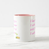 私は私が覚えることができない夜を愛します(ピンク) ツートーンマグカップ (中央)