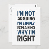 私は私が説明しているとは言わない ポストカード (正面/裏面)