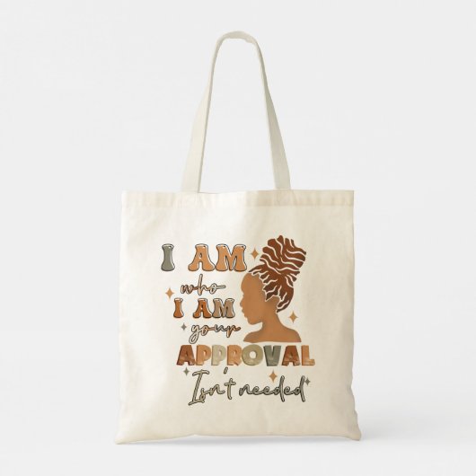私は私が誰かあなたの承認を必要としない黒人女性 トートバッグ (裏面)