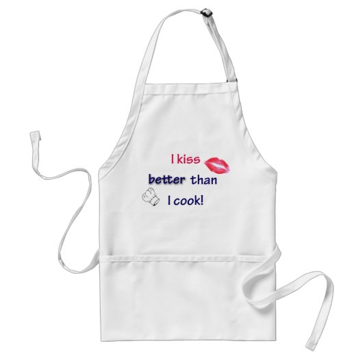 私は私が調理するよりよく接吻します スタンダードエプロン (正面)