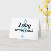 私は私が音楽ギフトなるので歌います カード (黄色い花)