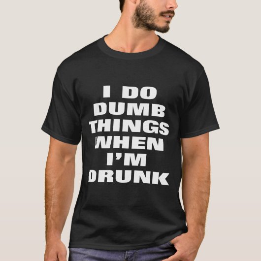 私は私が飲まれるとき物の言えない事をします Tシャツ (正面)
