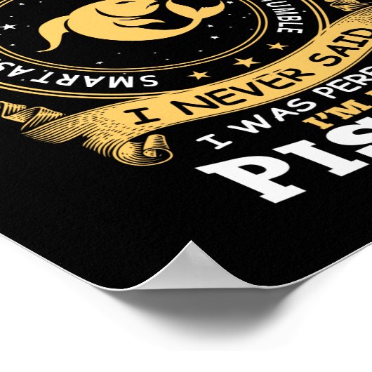 私は私が魚座である完璧であると言ったことがない ポスター (角)