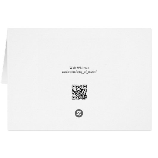 "私は私が…"あると同時に存在しています 通りのWhitmanのMickle写真 (裏面横)