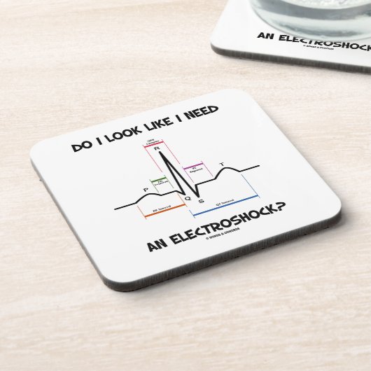 私は私がElectroshockを必要とするように見ますか。 EKG ECG コースター (左側)