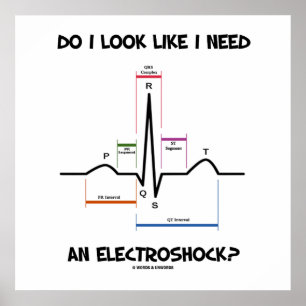 私は私がElectroshockを必要とするように見ますか。 EKG ECG ポスター
