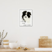 "私は私がHERDを知っているだけ" "コリー縁ど"引用文 ポスター (キッチン)