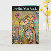 私は私たちが友人であるバレンタインデーよかった カード (黄色い花)