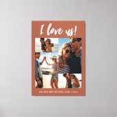 私は私たちのスクリプトフォトテラコッタ大好き キャンバスプリント (正面)