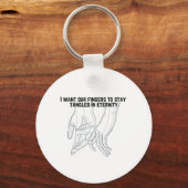 私は私たちの指が永遠に絡み合って欲しい キーホルダー (正面)