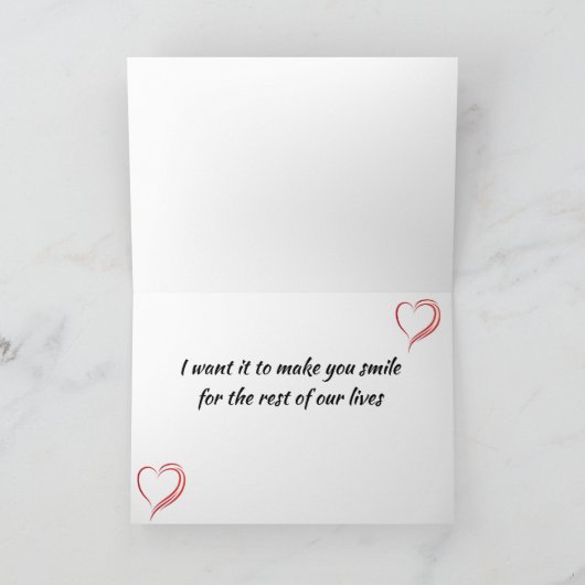 *私は私たちの残りの人生の残りのスマイルを作りたい* C カード (内部)