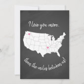 私は私たちの間の何マイルもの距離を超えてあなたを愛している 招待状 (正面)