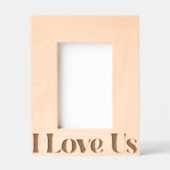 私は私たちはっきりしたレトロタイポグラフィ夫婦 レーザー彫刻フレーム (正面)