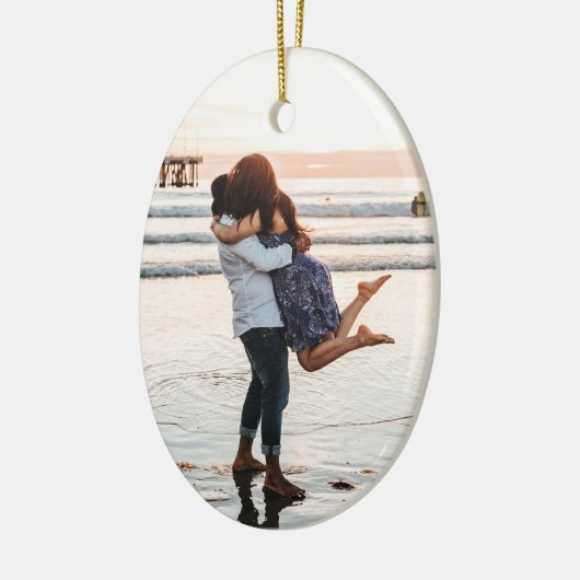 「私は私たちを愛している」というカスタム写真オーナメント セラミックオーナメント (左)