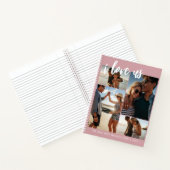 私は私たちを愛するスクリプトフォトコラージピンクと白 ノートブック (内部)