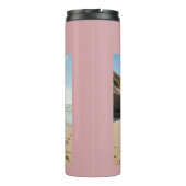 私は私たちを愛するスクリプトフォトピンクと白 タンブラー (裏面)