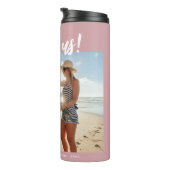 私は私たちを愛するスクリプトフォトピンクと白 タンブラー (回転右)