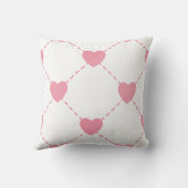 私は私たちカップルのピンクのハート枕が大好き クッション (裏面)