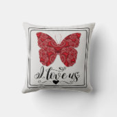 私は私たち赤蝶装飾用クッション クッション (裏面)