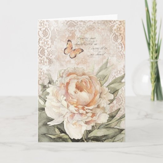 私は私とのあなたのハートを-挨拶状運びます カード (正面)