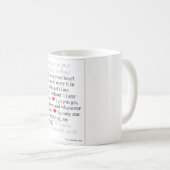 私は私とのあなたのハート、有名でロマンチックな引用文を運びます コーヒーマグカップ (正面右)
