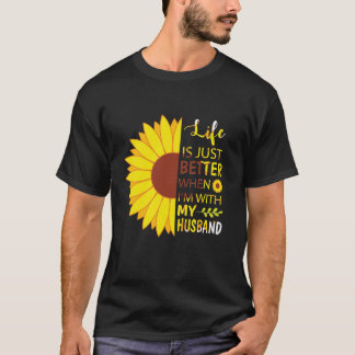 私は私と一緒にいるときは、ひまわり生活は良い Tシャツ