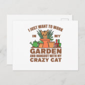 私は私と一緒に庭のハングアウトで働きたい ポストカード (正面/裏面)