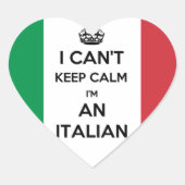 私は私によってがイタリア人である平静を保つことができません ハートシール (正面)