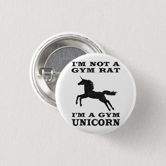 私は私によってが体育館のユニコーンである体育館のラットではないです 缶バッジ (正面&裏面)